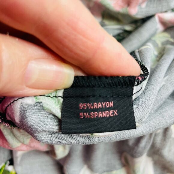 Trashy Diva Pinup Dress Womens 14 Floral Retro Deck of Cards Ace Queen of Hearts - Picture 5 of 10